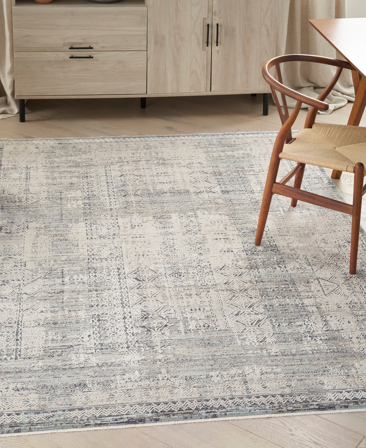 Nourison Home Lynx Lnx06 5'3"x7'10" Area Rug In Ivory,blue