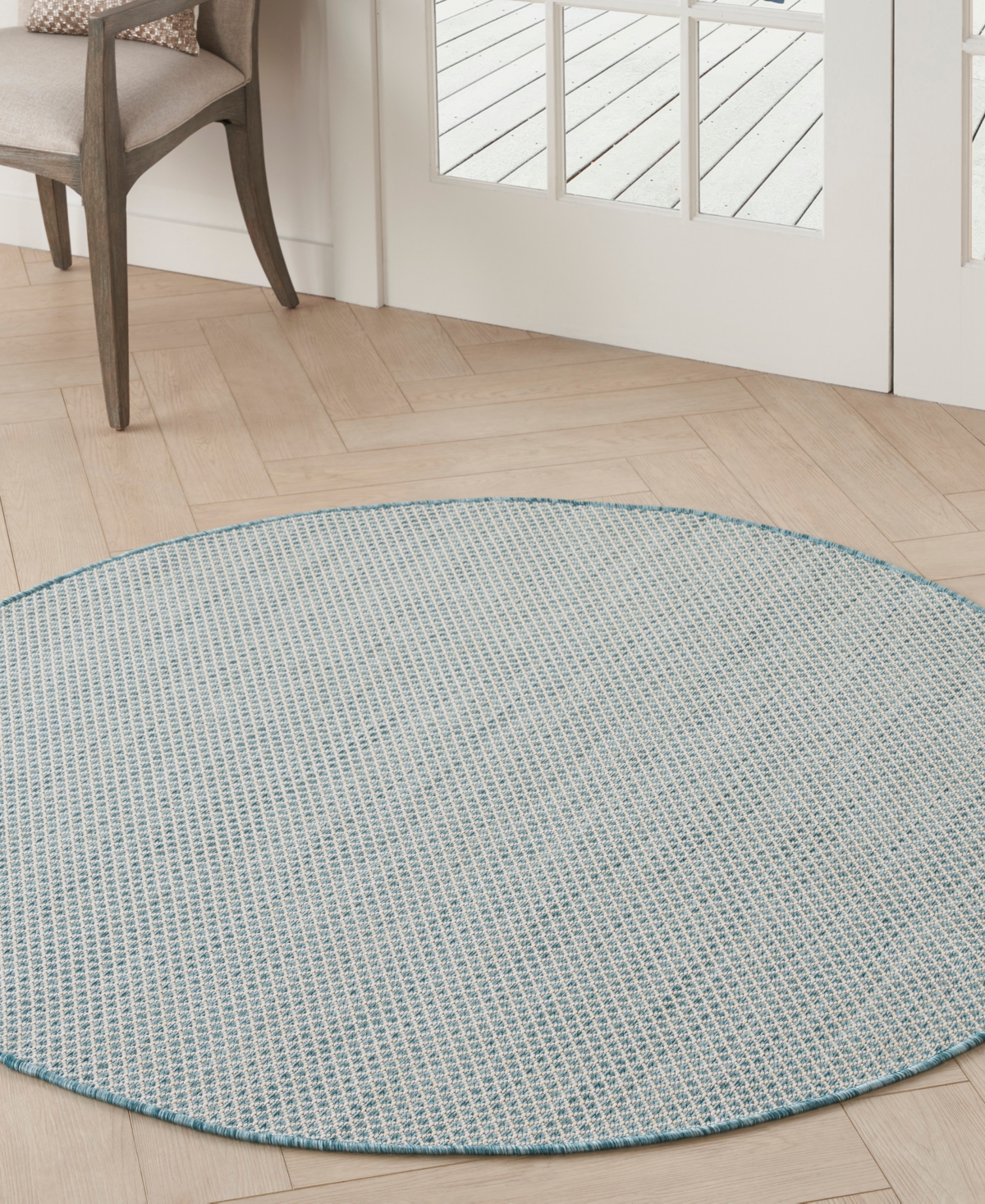 Nourison Home Courtyard COU01 5'x5' Area Rug -Aqua