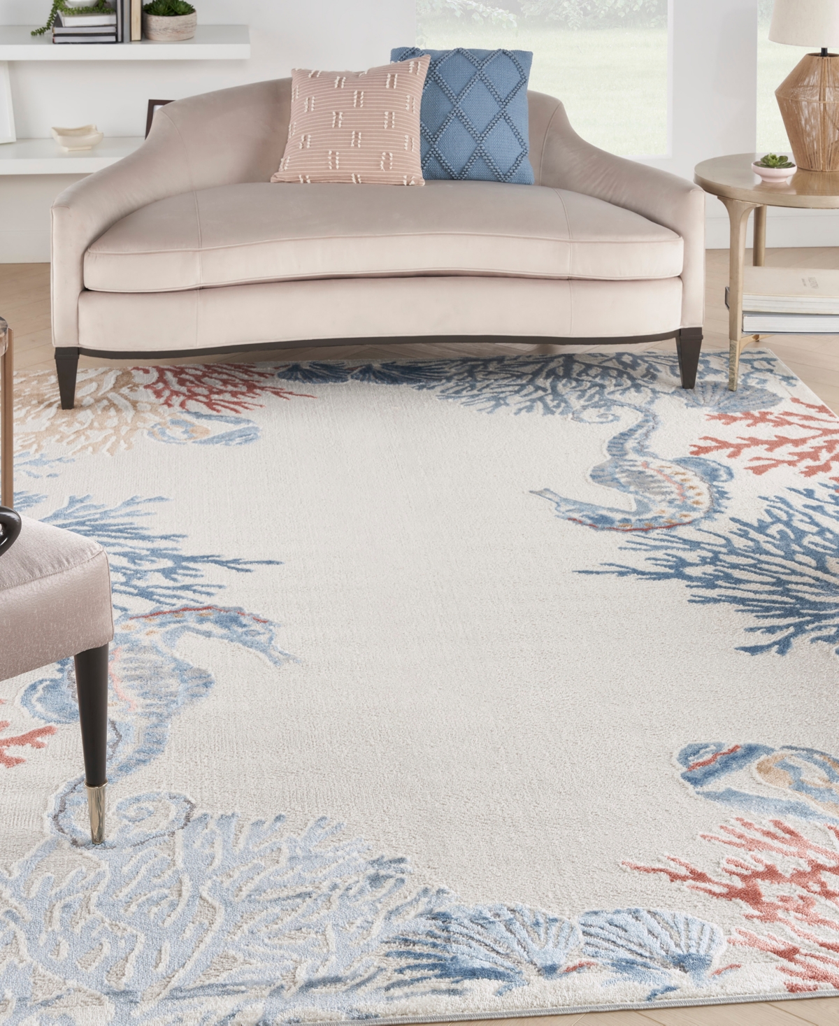 Nourison Home Seaside Sds03 7'10"x9'10" Area Rug In Multi