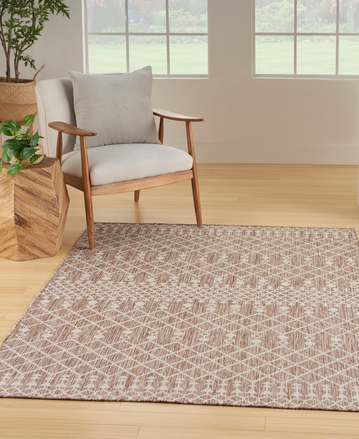 Nourison Home Positano Pos02 4'x6' Area Rug In Beige