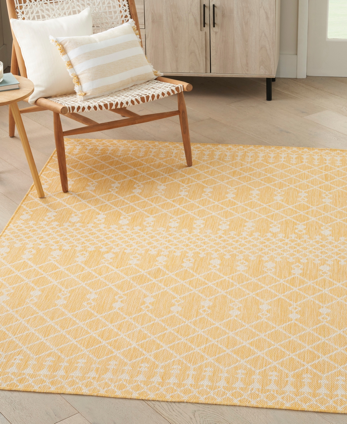 Nourison Home Positano Pos02 7'x10' Area Rug In Yellow