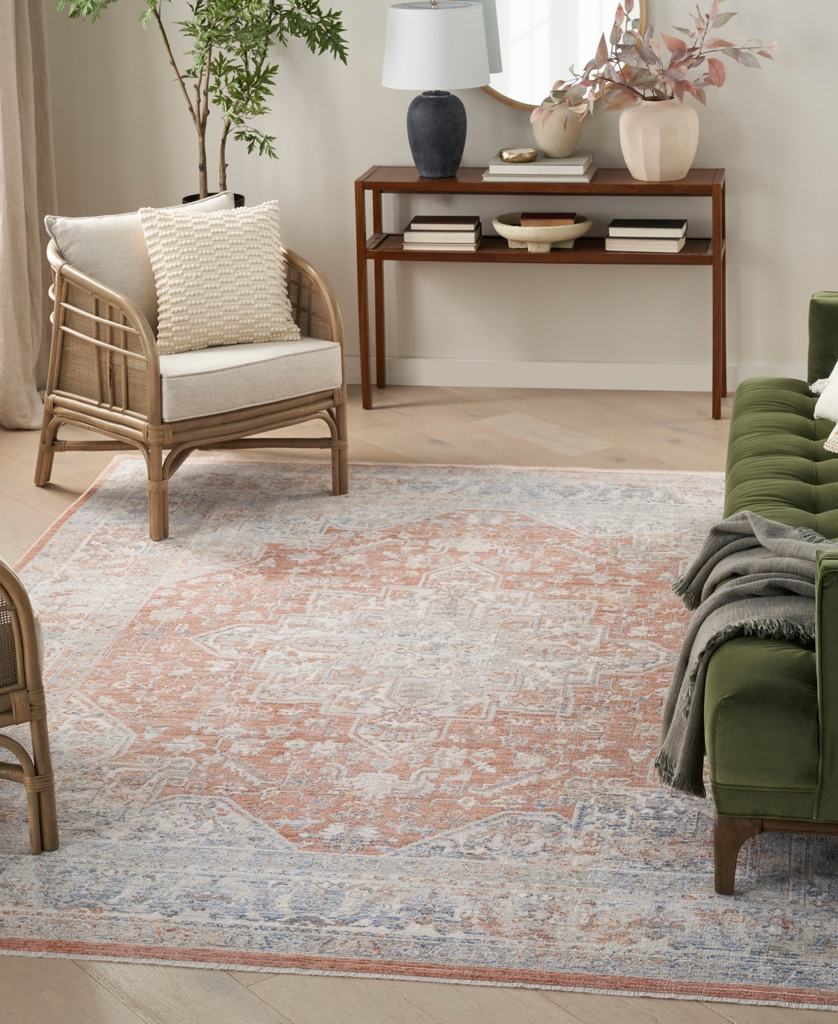Nourison Home Elegant Heirlooms Elh01 7'10"x10' Area Rug In Blue,multi
