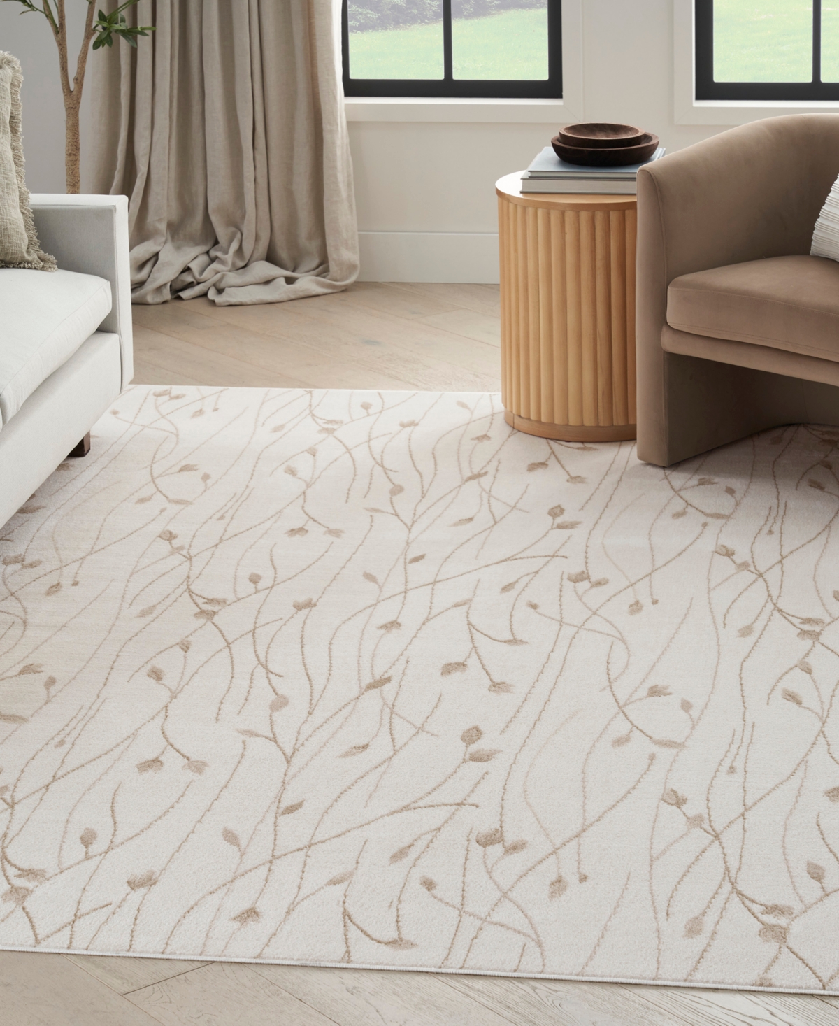 Nourison Home Grafix Grf15 7'10"x9'10" Area Rug In Ivory