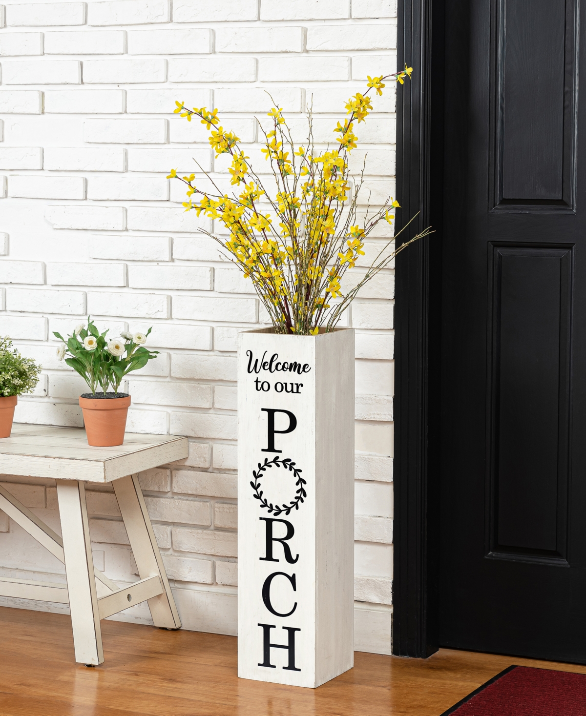 Glitzhome 30"H Double Side Boxed Welcome Porch Sign
