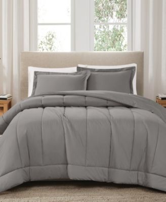 Solid Cotton Percale 2-Pc. Comforter Set, Twin/Twin XL