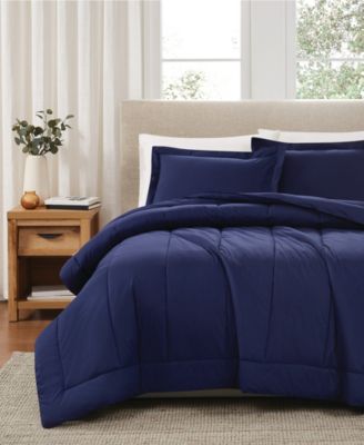Solid Cotton Percale 2-Pc. Comforter Set, Twin/Twin XL