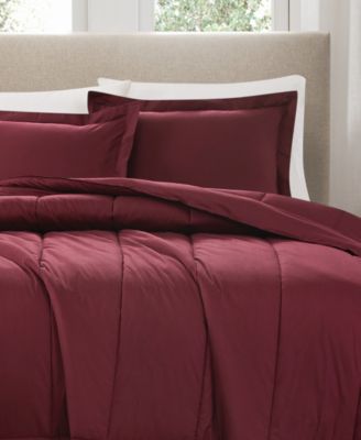 Solid Cotton Percale 2-Pc. Comforter Set, Twin/Twin XL