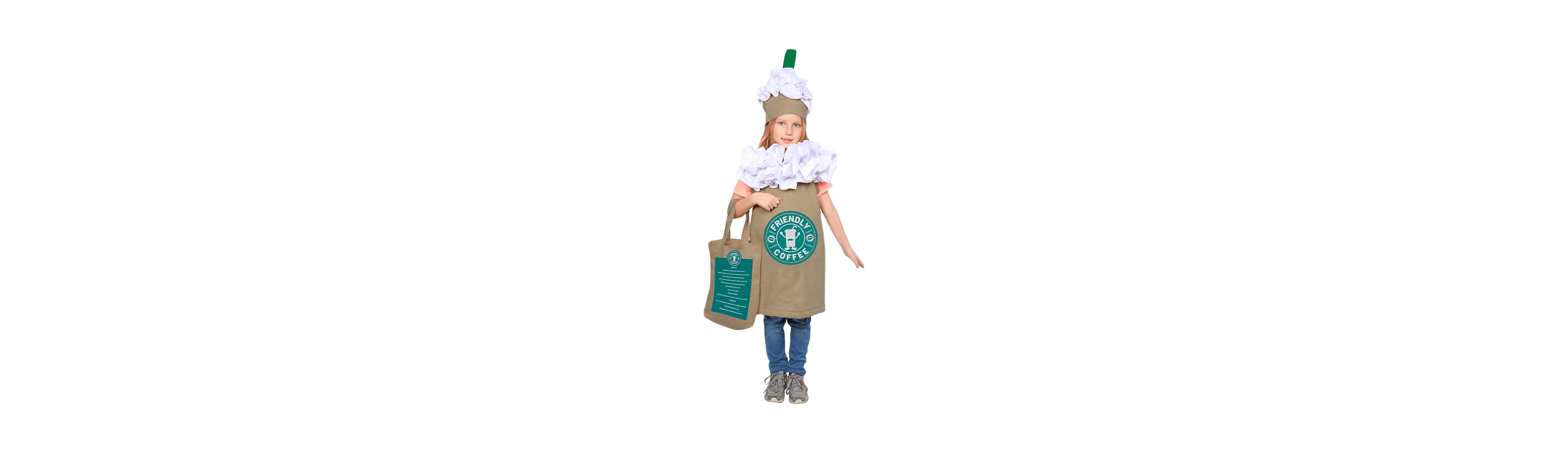 Dress Up America Kids Frappuccino Coffee Costume Set
