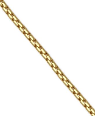 Polished Rounded Box Link Chain Bracelet in 14k Gold