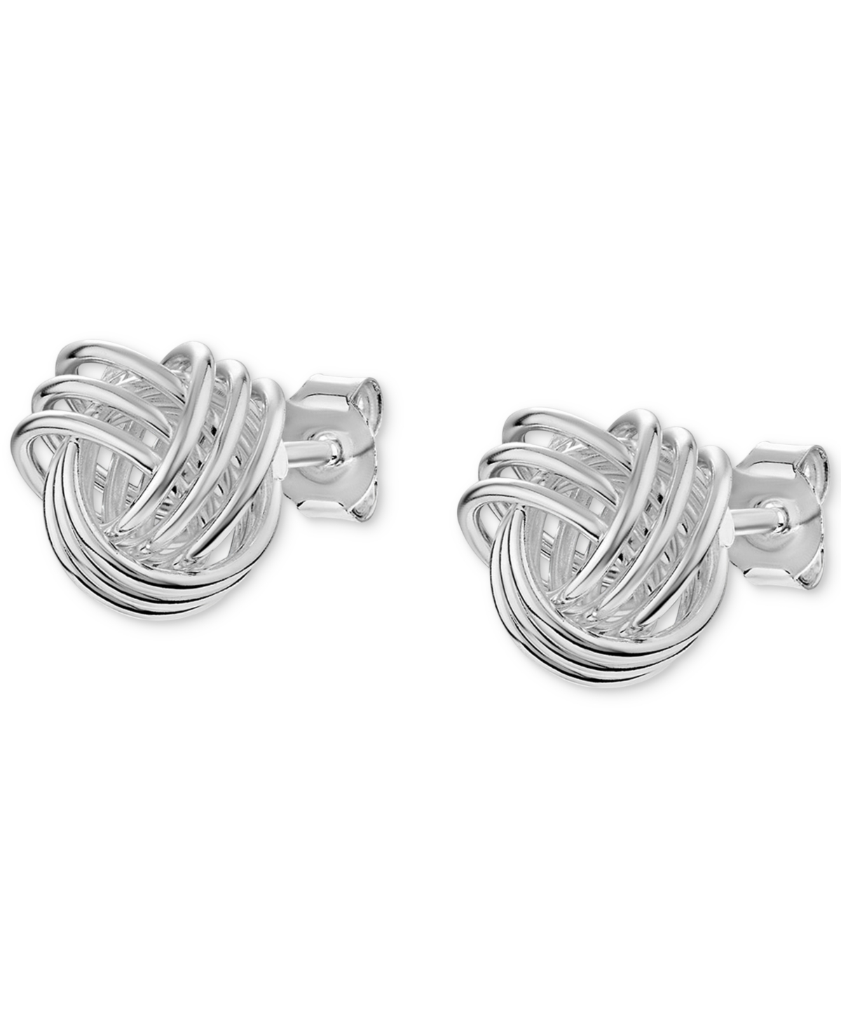Giani Bernini Love Knot Stud Earrings in Sterling Created for Macy's - Silver