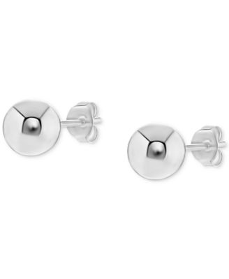 Polished Ball Stud Earrings in Sterling Silver, Created for Macy's