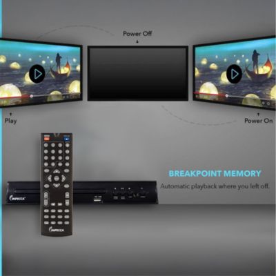 Compact Home DVD Player with USB Playback, Black