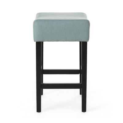 Set Of 2, 26.75" Backless Leather Counter Height Barstool