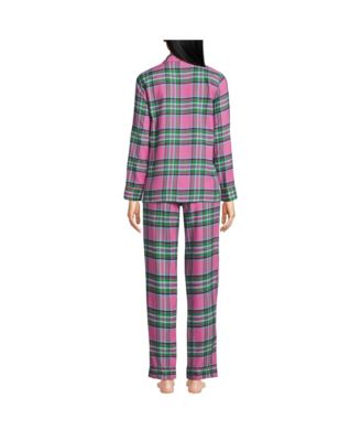Women's Drapey Flannel 2 Piece Pajama Set - Top and Pants