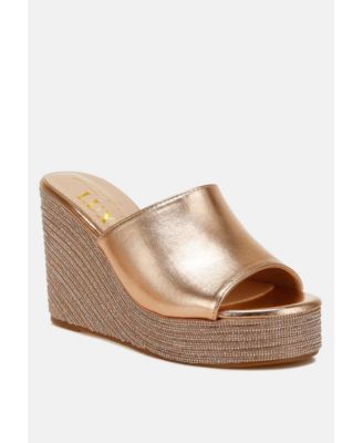 No Filter Wedge Heel Peep Toe Sandals