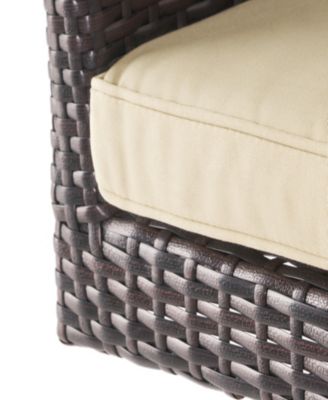 Streamdale Modern Wicker Swivel Barstool with Tapered Legs