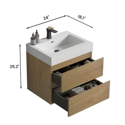 Alice Space-Saving Vanity Modern Style, Ample Storage