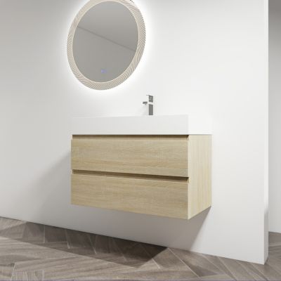 Streamdale 36" Wall-Mounted Vanity with Resin Sink and Soft-Close Drawers
