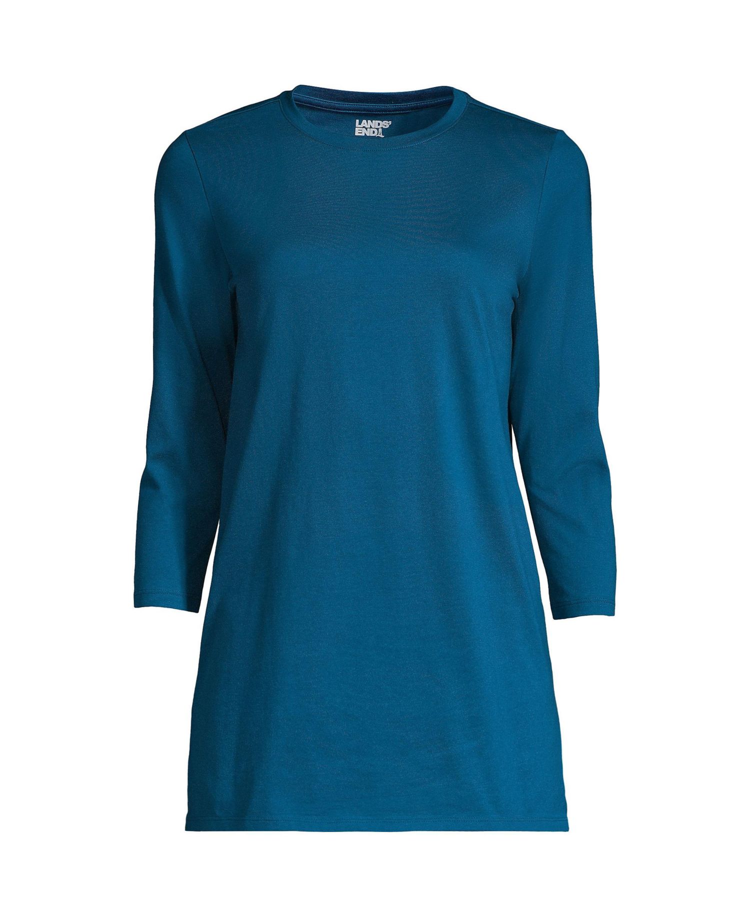 Plus Size 3/4 Sleeve Cotton Supima Tunic Top