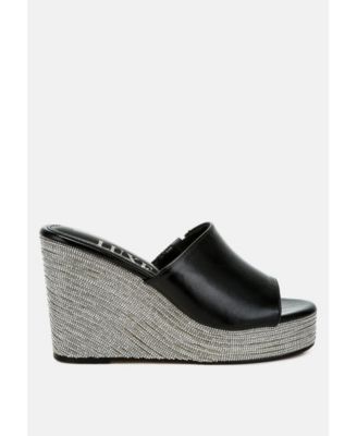 No Filter Wedge Heel Peep Toe Sandals