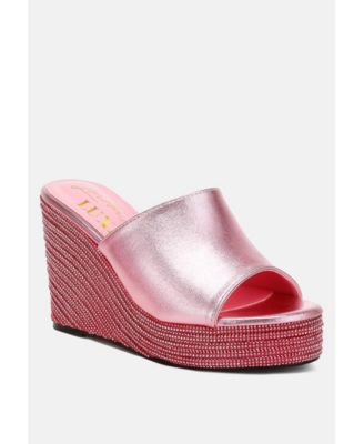 No Filter Wedge Heel Peep Toe Sandals