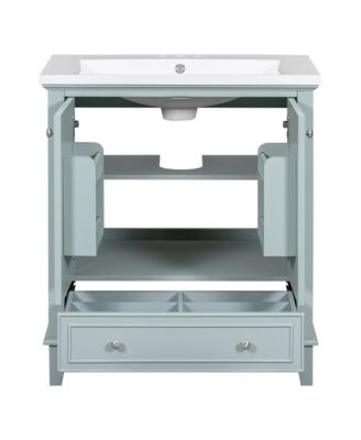 30" Bathroom Vanity Combo Sink, Cabinet, Doors, Drawer
