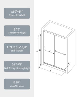 Tempered Glass Sliding Bypass Shower Door