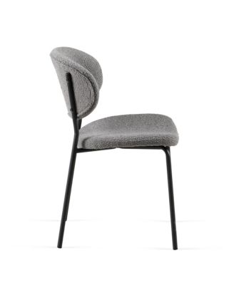 Grey Boucle Dining Chairs (Set of 2)