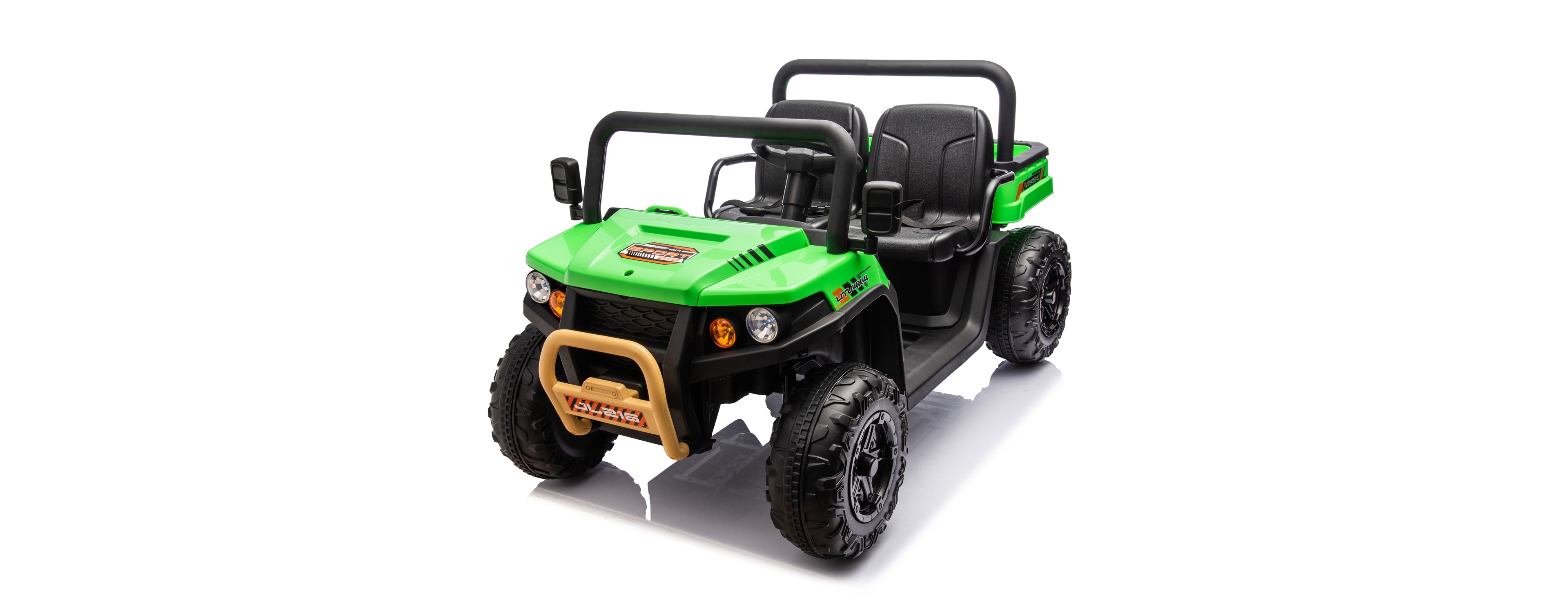 24V Xxxl Kids Ride On Utv W/Parents Remote Control, Two-seater, Automatic tipping bucket, Rear wheel suspension, Slow start, Portable handle, Safety B