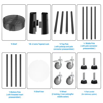 Adjustable Round Shelving Unit Versatile Storage