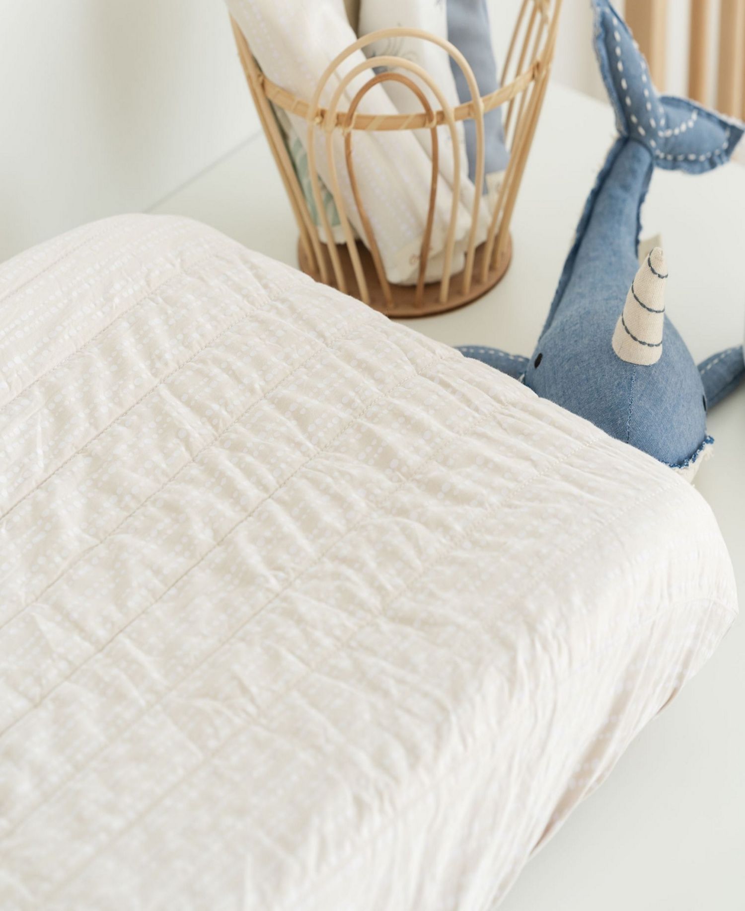 Infants Cove Quilted Neutral Dot Change Pad Cover