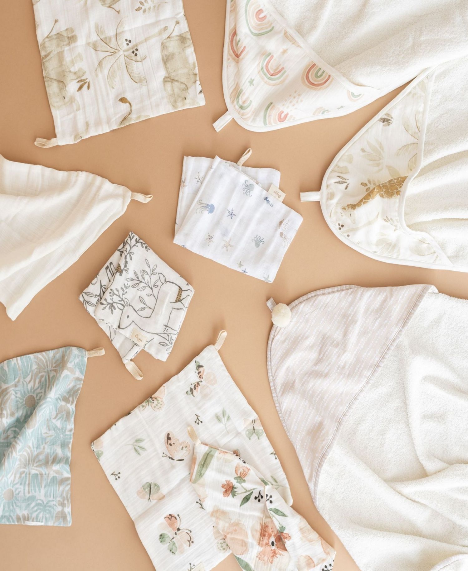 Infants Ezra Woodland Animal Wash Cloth, 5-Pc. Set