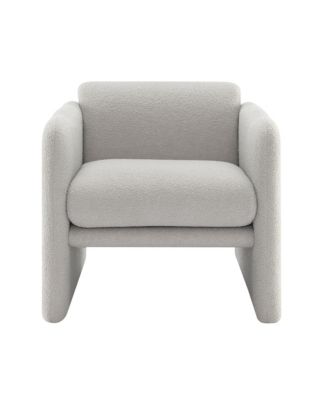 Teddy Fabric Armchair with Metal Accents