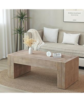 Rustic Wood Coffee & Tea Table