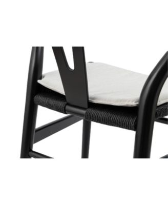 Wishbone Chairs for Dining Room, Soild Wood Weave Dining Chair, Armchair, Fully Assembled, Set of 2