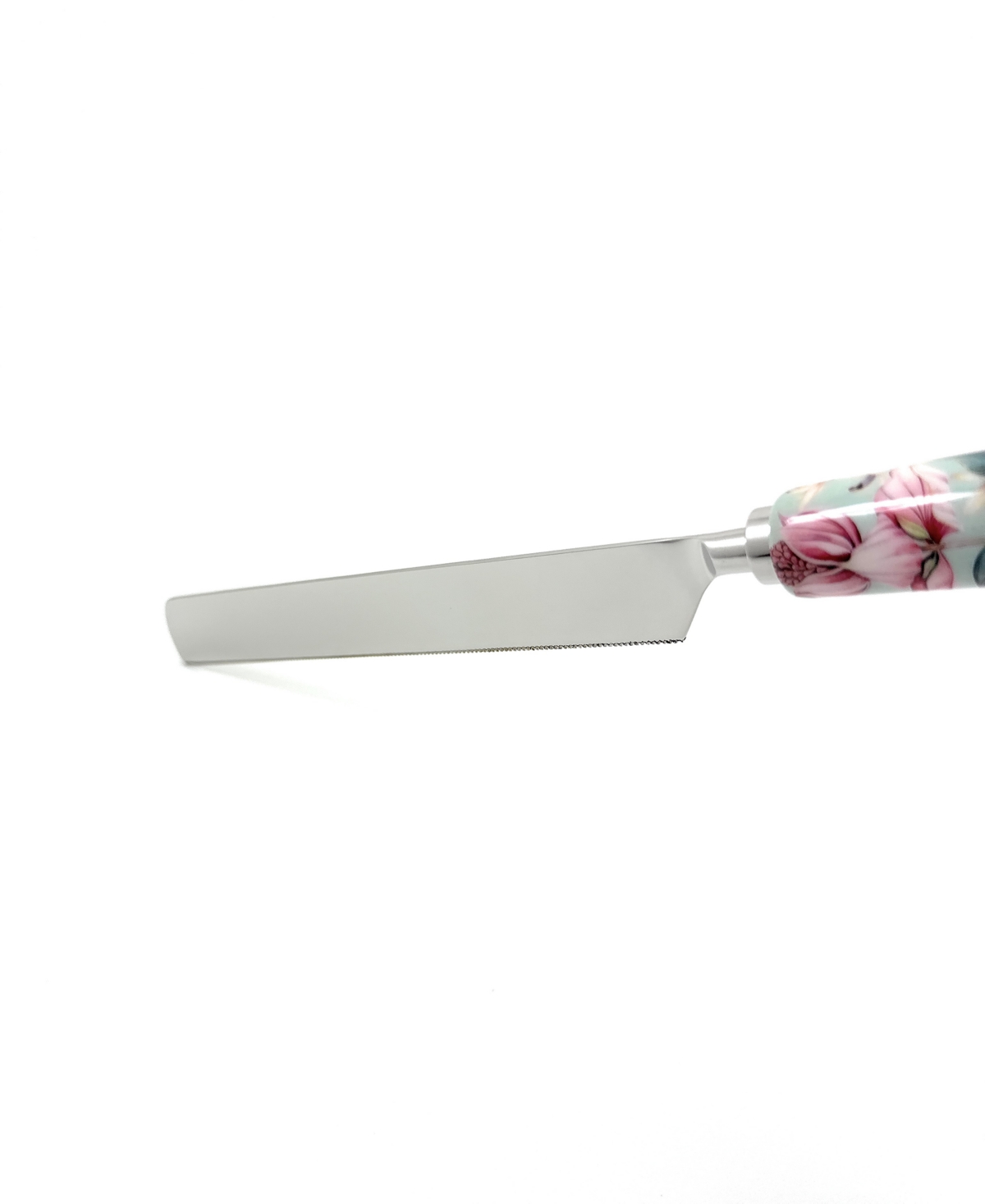 Vibhsa Floral 2-pc. Cake Serving Set, For 2 In Silver And Multi Color Finish