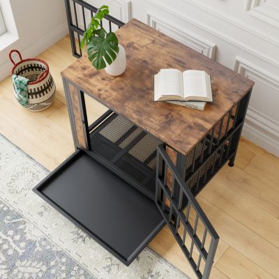 Rustic Brown Dog Crate Table (27.48)