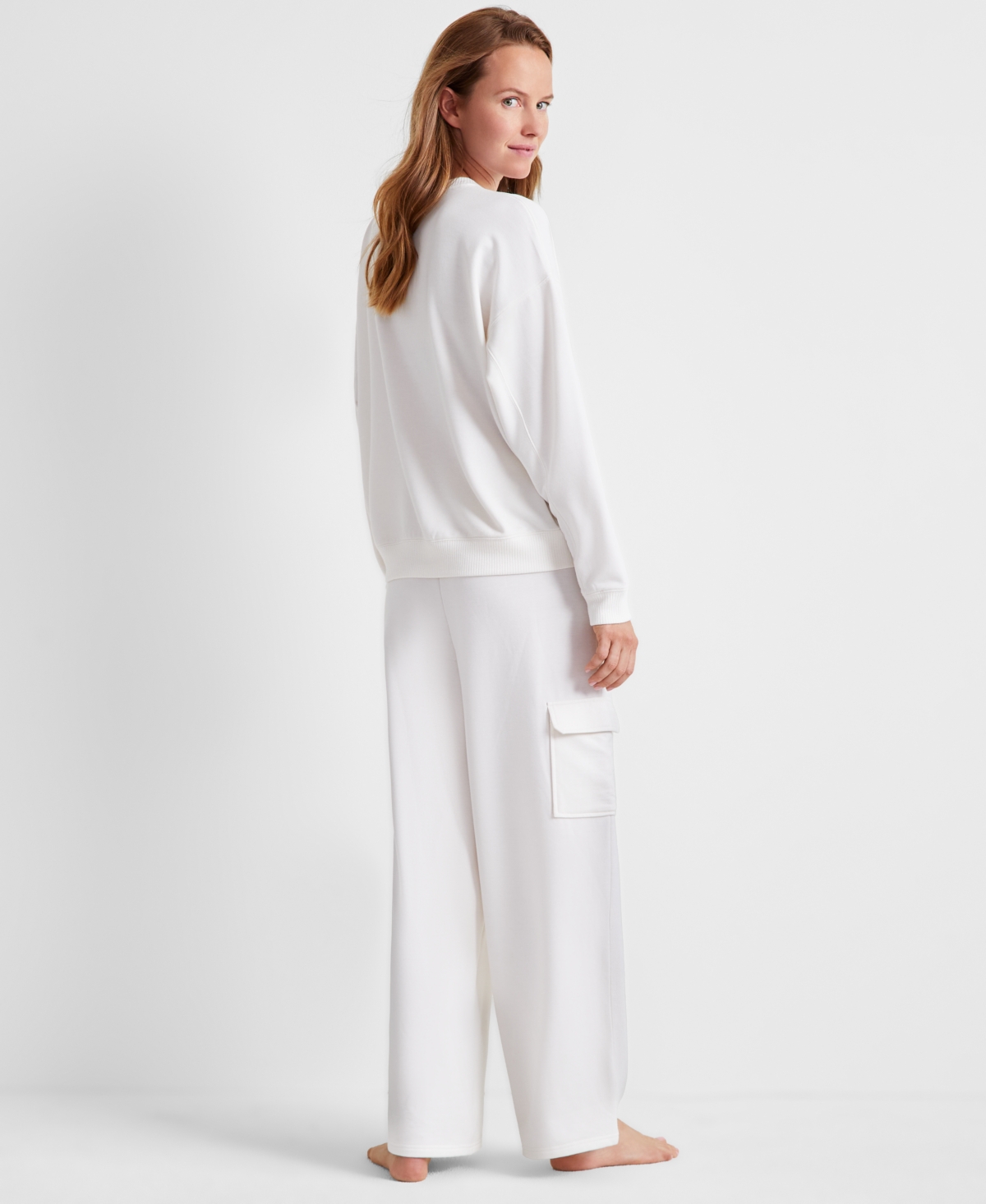 Shop State Of Day Women's Crewneck Sweatshirt, Exclusively At Macy's In Bright Sea Salt