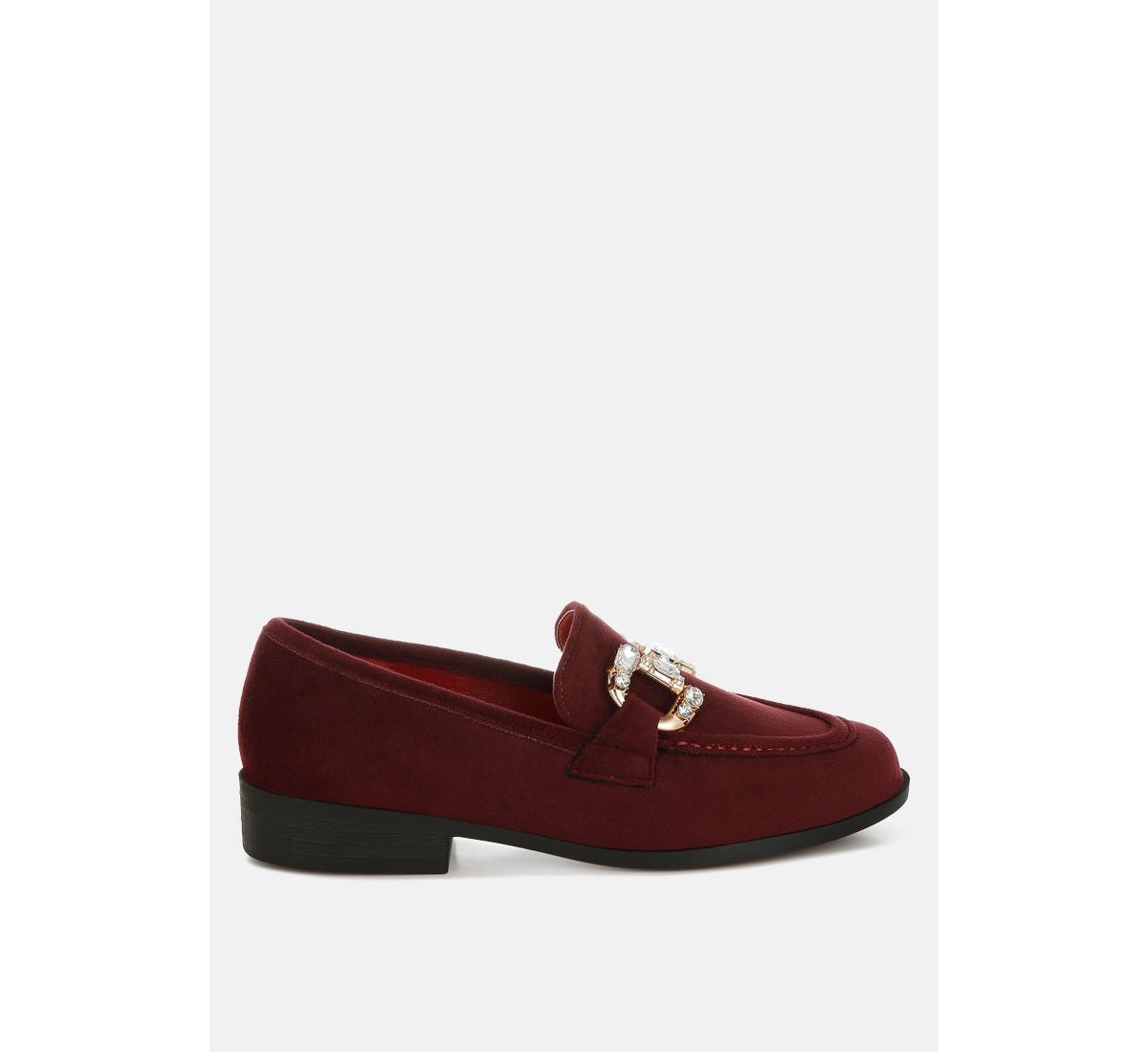 Rag & Co Maestro Diamante Embellished Horsebit Loafers