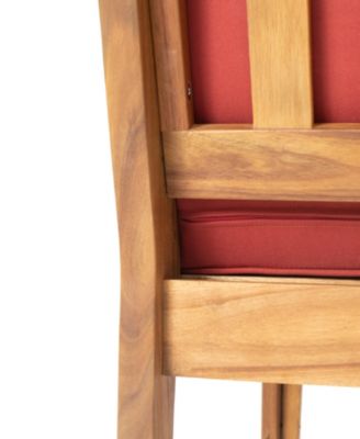 Acacia Wood Corner And Coffee Table Set: Classic Homey Style With Water-Resistant Cushions