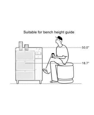 Streamdale Minimalist Storage Cabinet, Rattan Accent