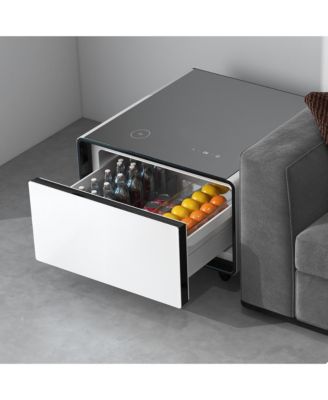 + 1 Pc. + Wood/Metal (if applicable) + Built-In Fridge, Charger & Temp Control + Smart Side Table