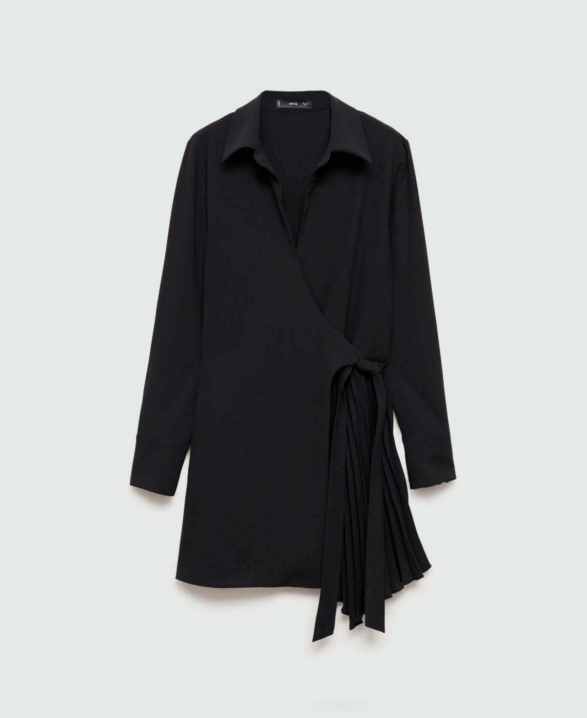 Mango Women's Pleated Detail Crossed Dress