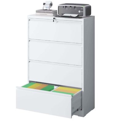 4-Drawer Lateral File Cabinet with Lock