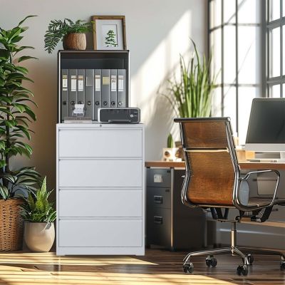 4-Drawer Lateral File Cabinet with Lock