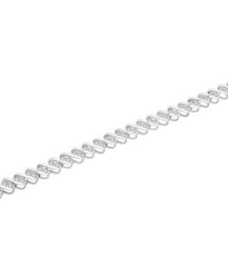 Diamond Bracelet (1 ct. t.w.) in 10k White Gold, Created for Macy's