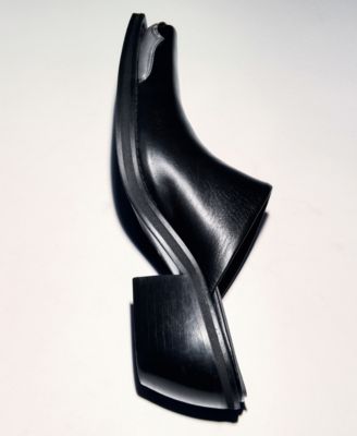 MANGO Women's Metallic Toe Leather Shoes