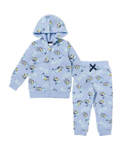 Комплект Bluey Fleece Hoodie and Joggers Set для мальчиков, цвет: Светлый синий