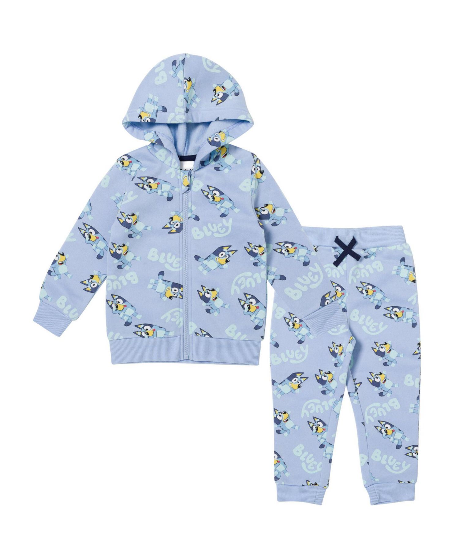 Little Boys Fleece Zip Up Hoodie and Jogger Pants Set