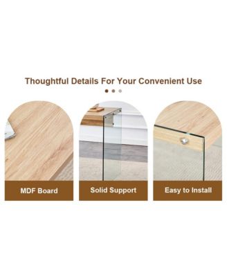 Streamdale Modern Glass and Fiberboard Coffee Table